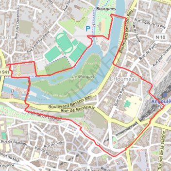Itinéraire Parcours quartier de l'image et Port l'Houmeau, distance, dénivelé, altitude, carte, profil, trace GPS