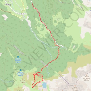 Itinéraire Barlet Couloir en S, distance, dénivelé, altitude, carte, profil, trace GPS