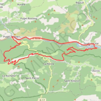 Itinéraire Col de Rigaudon, distance, dénivelé, altitude, carte, profil, trace GPS