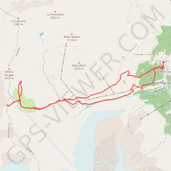 Itinéraire Pas de Chèvres, distance, dénivelé, altitude, carte, profil, trace GPS