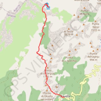 Itinéraire Et1 - étape de Bavella au Refuge d'Asinao, distance, dénivelé, altitude, carte, profil, trace GPS