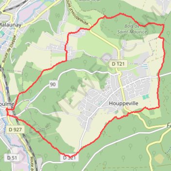 Itinéraire Le Houlme, distance, dénivelé, altitude, carte, profil, trace GPS