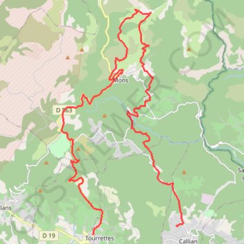 Itinéraire De Fayence à Mons, distance, dénivelé, altitude, carte, profil, trace GPS