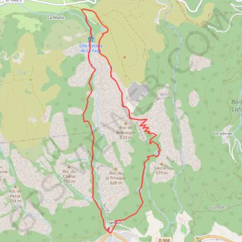 Itinéraire Gorges de Colombières, distance, dénivelé, altitude, carte, profil, trace GPS