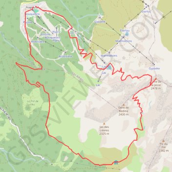 Itinéraire Cime de la Jasse, distance, dénivelé, altitude, carte, profil, trace GPS