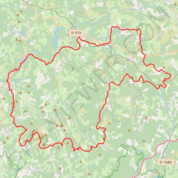 Itinéraire [Itinéraire] GRP® Petit Tour de la Montagne Limousine, distance, dénivelé, altitude, carte, profil, trace GPS