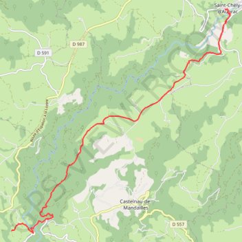 Itinéraire 7-via-podiensis-jour7, distance, dénivelé, altitude, carte, profil, trace GPS