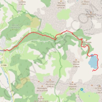 Itinéraire GR56 - Tour de l'Ubaye, jour 1, distance, dénivelé, altitude, carte, profil, trace GPS