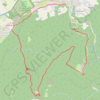 Itinéraire Saint Laurent - Curriere - Cul de Lampe, distance, dénivelé, altitude, carte, profil, trace GPS