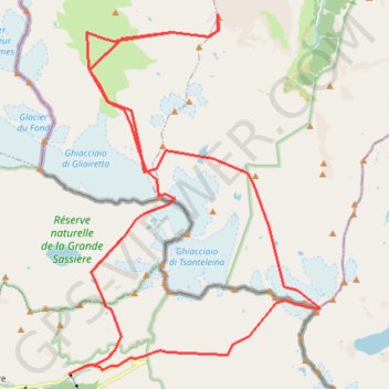 Itinéraire Tour Tsanteleina, distance, dénivelé, altitude, carte, profil, trace GPS