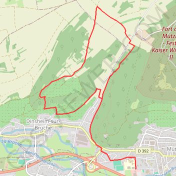 Itinéraire Circuit du Schiebenberg - Mutzig, distance, dénivelé, altitude, carte, profil, trace GPS