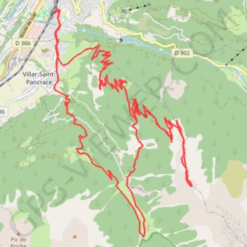 Itinéraire Croix de Brertagne Briançon Francia, distance, dénivelé, altitude, carte, profil, trace GPS