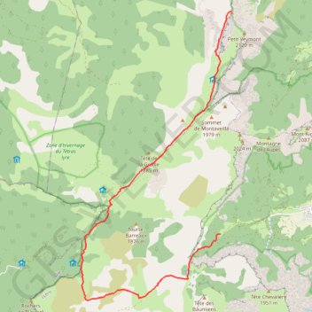 Itinéraire Vercors jour 1 Richardière Grand Veymont, distance, dénivelé, altitude, carte, profil, trace GPS