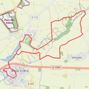 Itinéraire Rozay en Brie et la vallée de l'Yerres, distance, dénivelé, altitude, carte, profil, trace GPS
