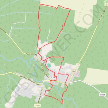 Itinéraire Sore grande boucle - Landes de Gascogne, distance, dénivelé, altitude, carte, profil, trace GPS