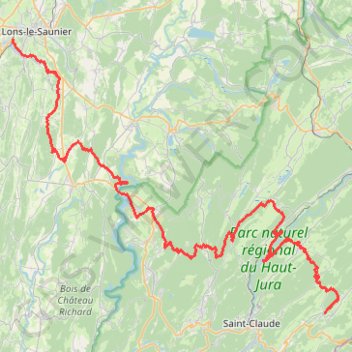 Itinéraire Randonnée - Le Jura de Haut en Bas, distance, dénivelé, altitude, carte, profil, trace GPS