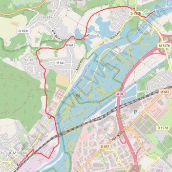 Itinéraire Ars-sur-Moselle - Moulins-lès-Metz, distance, dénivelé, altitude, carte, profil, trace GPS