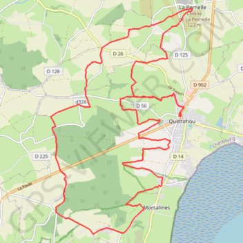 Itinéraire Les balcons du Val de Saire - Quettehou, distance, dénivelé, altitude, carte, profil, trace GPS