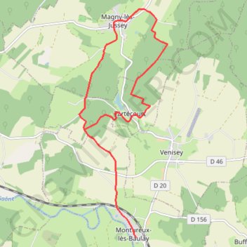 Itinéraire Le sentier des belles vues - Montureux-lès-Baulay, distance, dénivelé, altitude, carte, profil, trace GPS