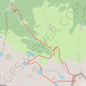 Itinéraire Pic d'Estauas depuis l'auberge du Lis, distance, dénivelé, altitude, carte, profil, trace GPS