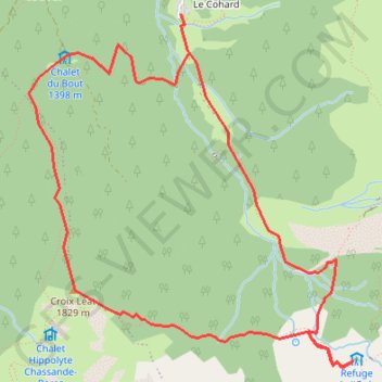 Itinéraire Refuge de l'Oule, distance, dénivelé, altitude, carte, profil, trace GPS
