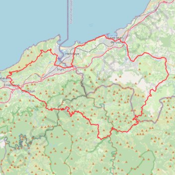 Itinéraire Saint-Pée-sur-Nivelle Cyclisme 121,69 km - 29 mars, distance, dénivelé, altitude, carte, profil, trace GPS
