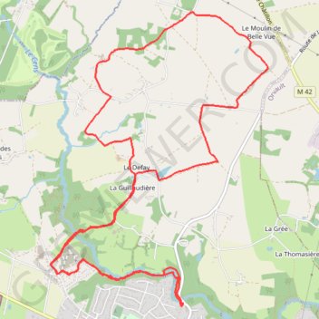 Itinéraire Sautron - Circuit du Breil, distance, dénivelé, altitude, carte, profil, trace GPS