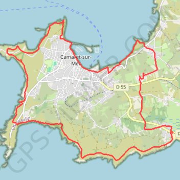 Itinéraire Camaret Le Tour des Pointes, distance, dénivelé, altitude, carte, profil, trace GPS