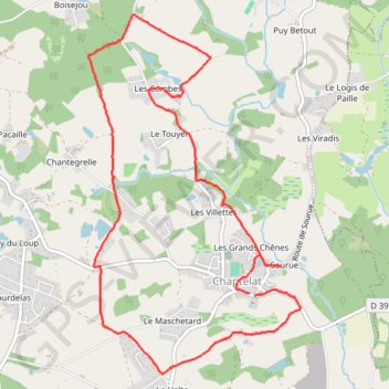 Itinéraire Chaptelat, distance, dénivelé, altitude, carte, profil, trace GPS