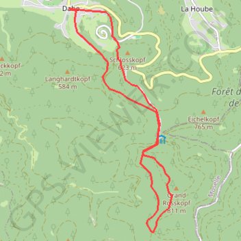 Itinéraire Dabo le rocher Saint-Léon, distance, dénivelé, altitude, carte, profil, trace GPS