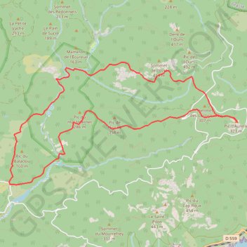 Itinéraire Esterel - Le Pic d'Aurelle, distance, dénivelé, altitude, carte, profil, trace GPS
