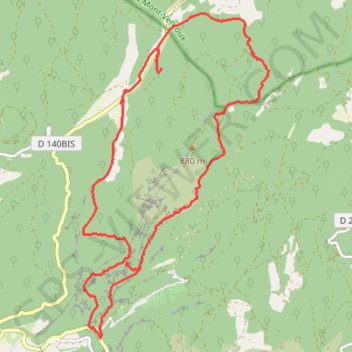 Itinéraire Font Jouvale, distance, dénivelé, altitude, carte, profil, trace GPS