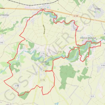 Itinéraire Randonnée entre Auxances et Vendelogne, distance, dénivelé, altitude, carte, profil, trace GPS