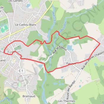 Itinéraire GPX Download: Boucle Le 17 – Église de Rilhac-Rancon au départ de Rilhac-Rancon, distance, dénivelé, altitude, carte, profil, trace GPS