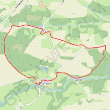 Itinéraire ONHAYE-SERVILLE- Ostemerée, Fter et les fonds de Stave, distance, dénivelé, altitude, carte, profil, trace GPS