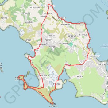Itinéraire Randonnée à Locmariaquer, distance, dénivelé, altitude, carte, profil, trace GPS