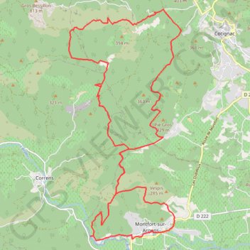 Itinéraire Monfort-sur-Argens, distance, dénivelé, altitude, carte, profil, trace GPS