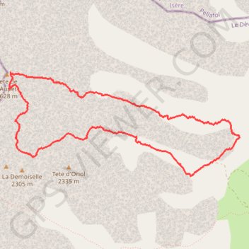 Itinéraire Tête de l'Aupet (Devoluy), distance, dénivelé, altitude, carte, profil, trace GPS