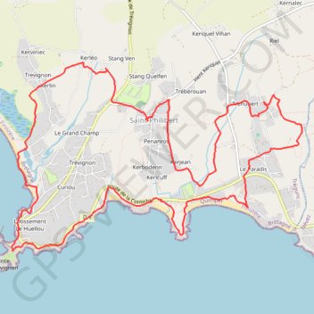 Itinéraire Pointe de Trévignon, distance, dénivelé, altitude, carte, profil, trace GPS