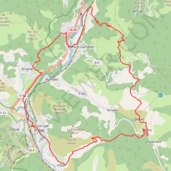 Itinéraire Tarascon Evasion, distance, dénivelé, altitude, carte, profil, trace GPS