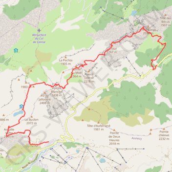 Itinéraire Pointe Blanche, distance, dénivelé, altitude, carte, profil, trace GPS