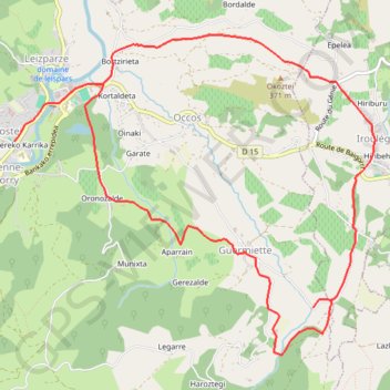 Itinéraire Baigorriko Ibarra - Saint-Etienne-de-Baigorri, distance, dénivelé, altitude, carte, profil, trace GPS