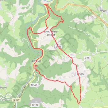 Itinéraire Blot-l'Église et le Château Rocher, distance, dénivelé, altitude, carte, profil, trace GPS