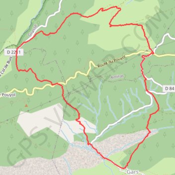 Itinéraire Gars - Col de Buis, distance, dénivelé, altitude, carte, profil, trace GPS