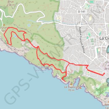 Itinéraire La Ciotat - Notre-Dame de la Garde - Sémaphore, distance, dénivelé, altitude, carte, profil, trace GPS