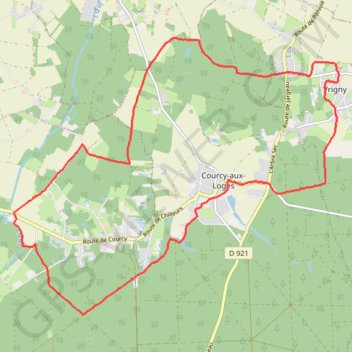 Itinéraire Chamerolles, distance, dénivelé, altitude, carte, profil, trace GPS