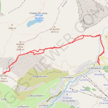 Itinéraire Roc des Tours, distance, dénivelé, altitude, carte, profil, trace GPS
