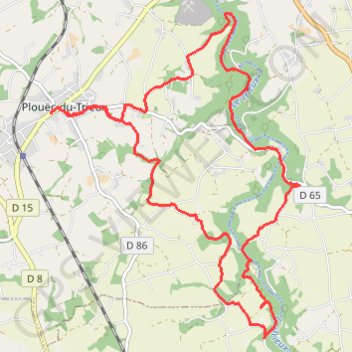 Itinéraire Plouec du Trieux, distance, dénivelé, altitude, carte, profil, trace GPS