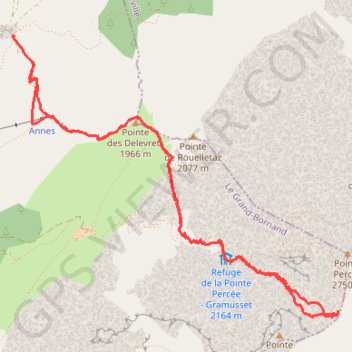 Itinéraire Col des Verts, distance, dénivelé, altitude, carte, profil, trace GPS