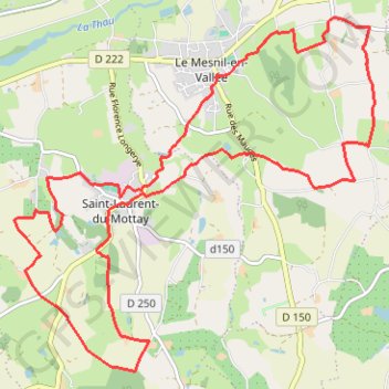 Itinéraire Saint Laurent du Mottay, distance, dénivelé, altitude, carte, profil, trace GPS